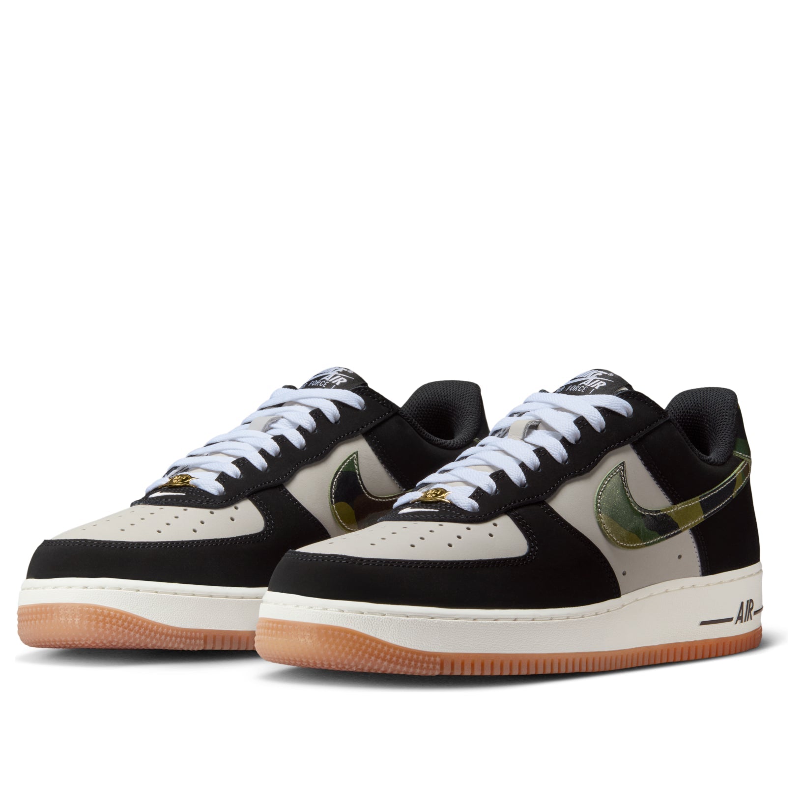 Nike Air Force 1 Low 'Black Patent Camo Swoosh' HQ1967-100