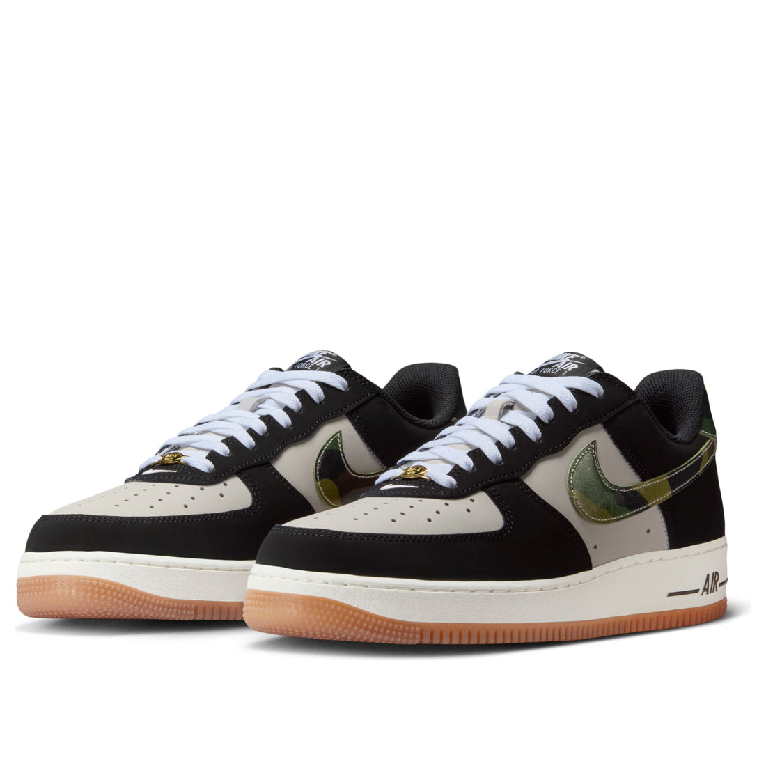 Nike Air Force 1 Low 'Black Patent Camo Swoosh' HQ1967-100