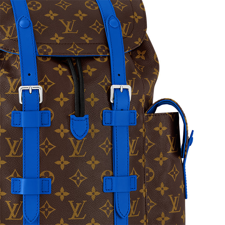 LOUIS VUITTON Christopher MM Monogram Macassar Canvas 'Brown Blue' M46813