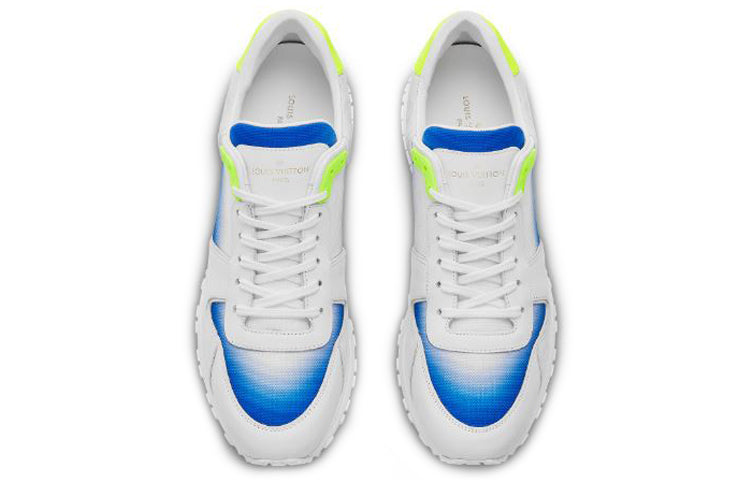 LOUIS VUITTON Run Away Sneakers 'White Blue Neon Yellow' 1A5ZX2
