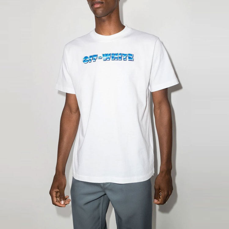 Off-White SS22 Logo Printing Arrow Short Sleeve White OMAA027S22JER0190139