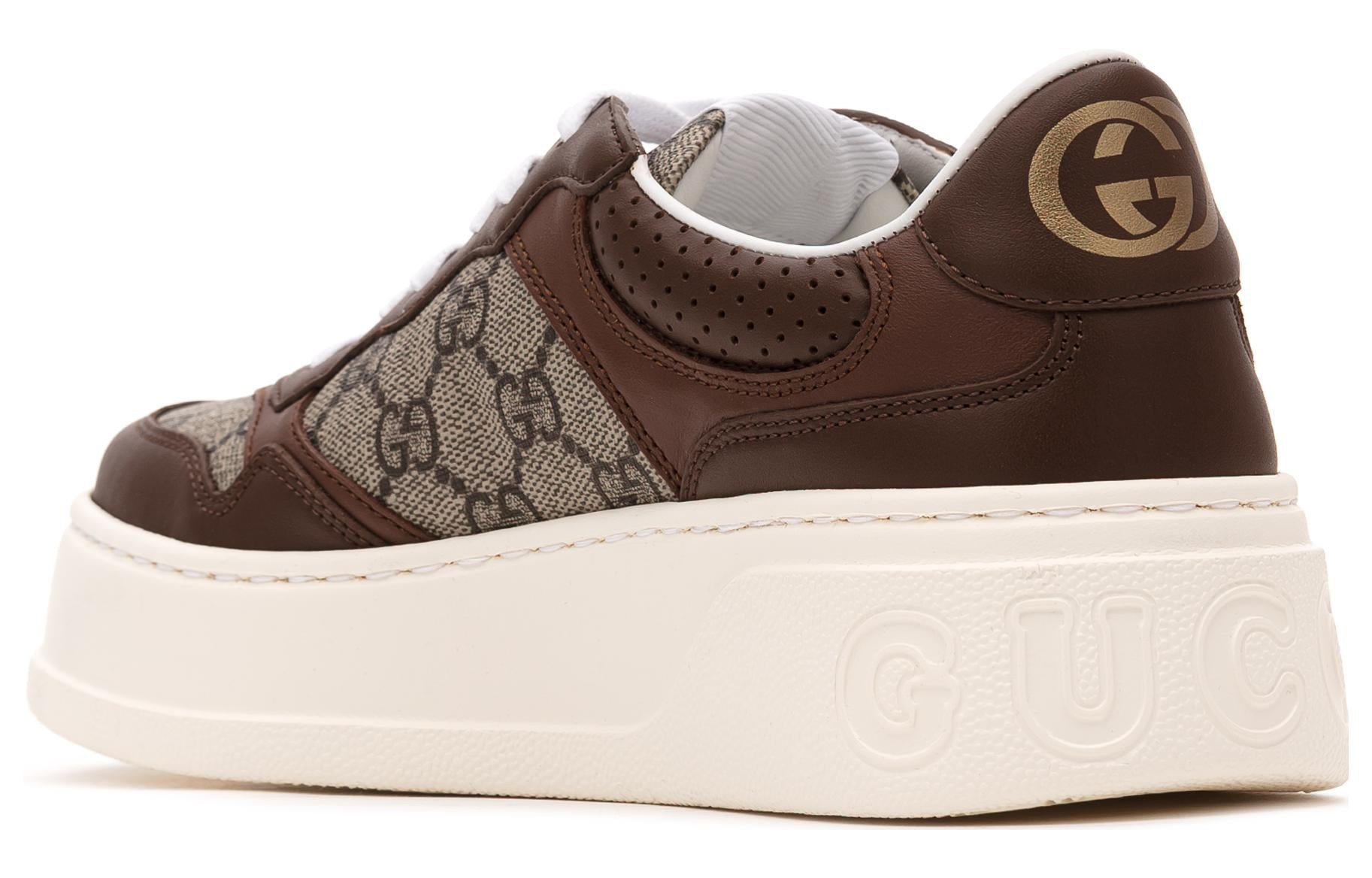 (WMNS) Gucci Leather GG Sneaker 'Light Brown' 670408-UPGA0-2348