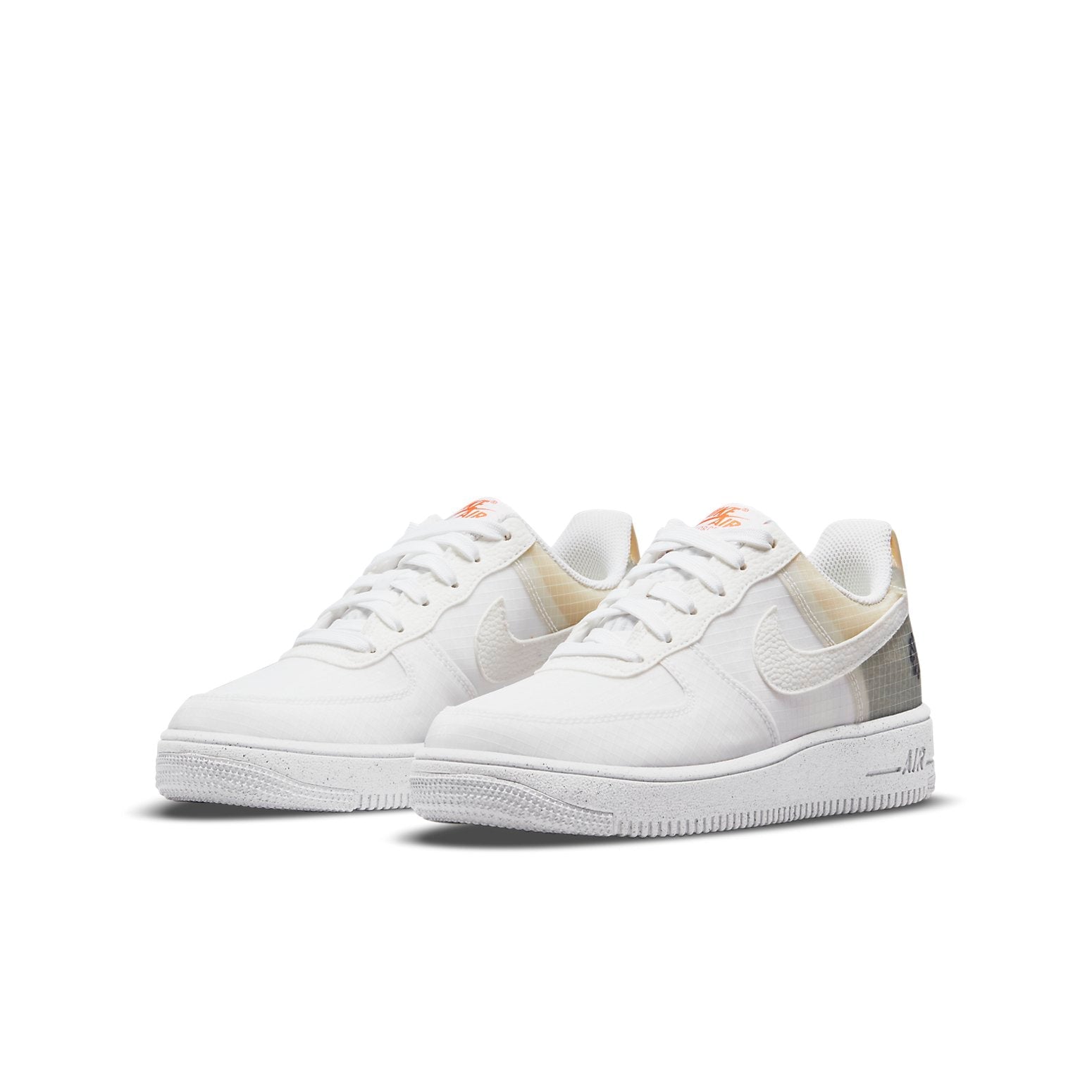 (GS) Nike Air Force 1 Crater 'Move To Zero - White Orange' DH4339-100
