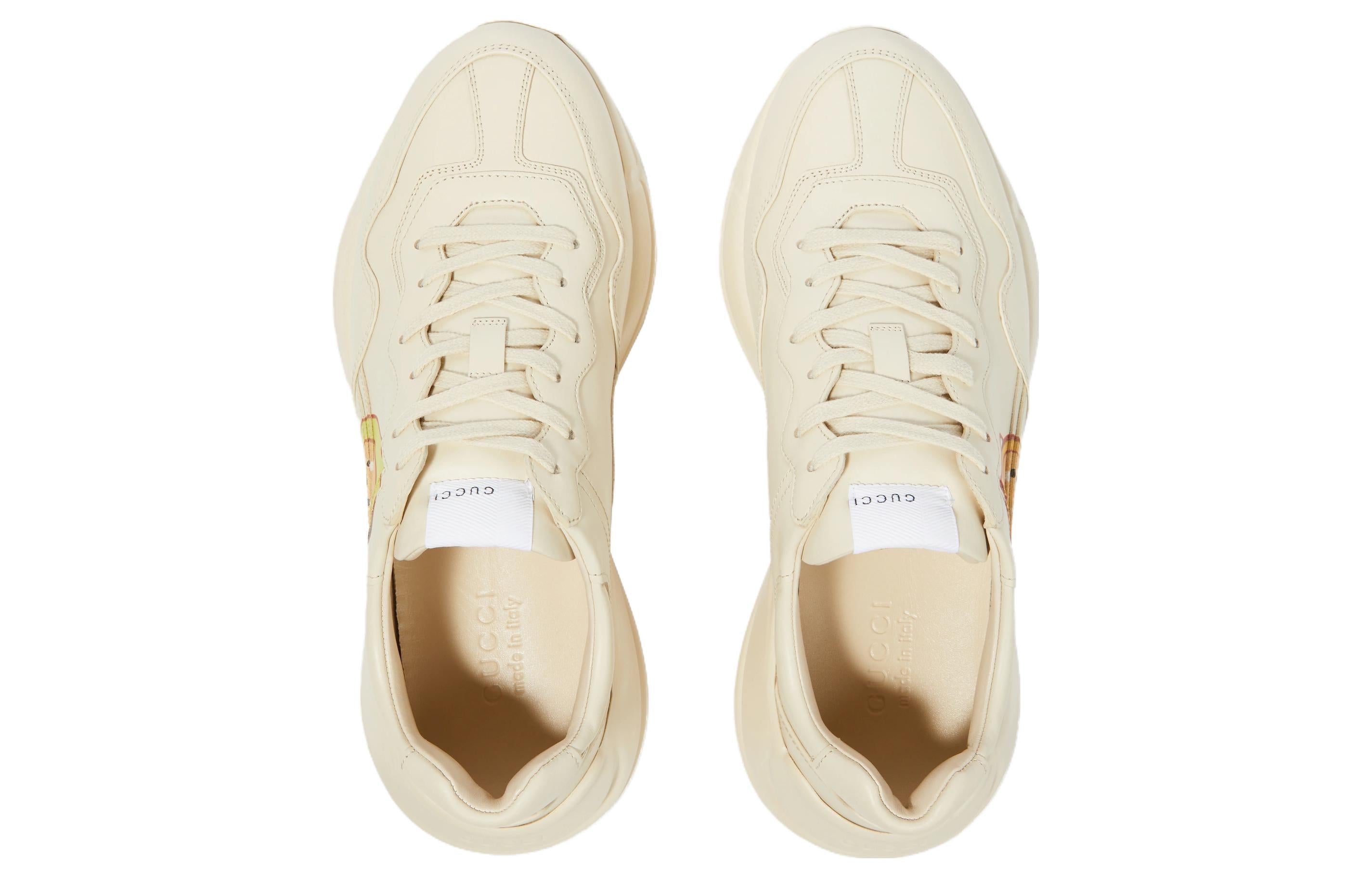 (WMNS) Gucci Kawaii Rhyton Leather Sneakers 'Cream White' 738776-DRW00-9522