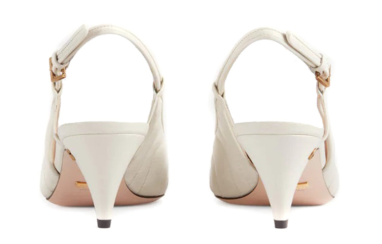 (WMNS) Gucci Metalasse Sling Back 'White' 659471-BKO00-9050