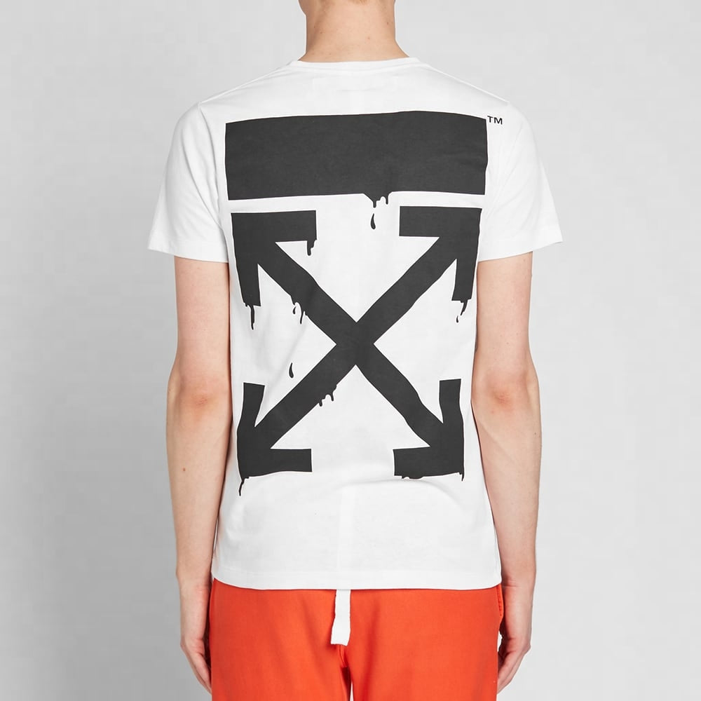 Men's Off-White x The Simpsons/ The Simpsons Crossover Printing Short Sleeve Ordinary Version White T-Shirt OMAA027S191850340188