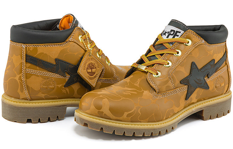 Timberland x BAPE Nelson Premium Waterproof Chukka Boots 'Wheat and Chocolate' A2QBXW