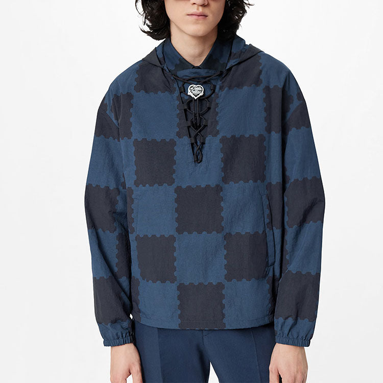 Men's LOUIS VUITTON x NIGO2 Crossover LV2 SS22 Grid Drawstring Navy Blue 1A9GVM