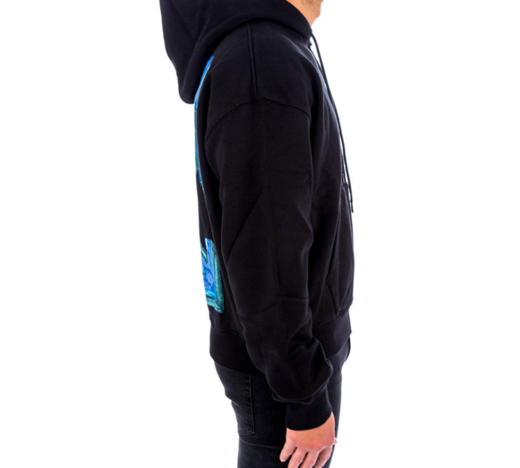 Off-White FW20 Arrows Printing Hooded Pullover Men Black OMBB037E20FLE0021045
