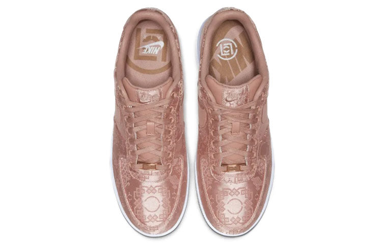 Nike x CLOT Air Force 1 Low Premium 'Rose Gold Silk' Special Box CJ5290-600(S-BOX)