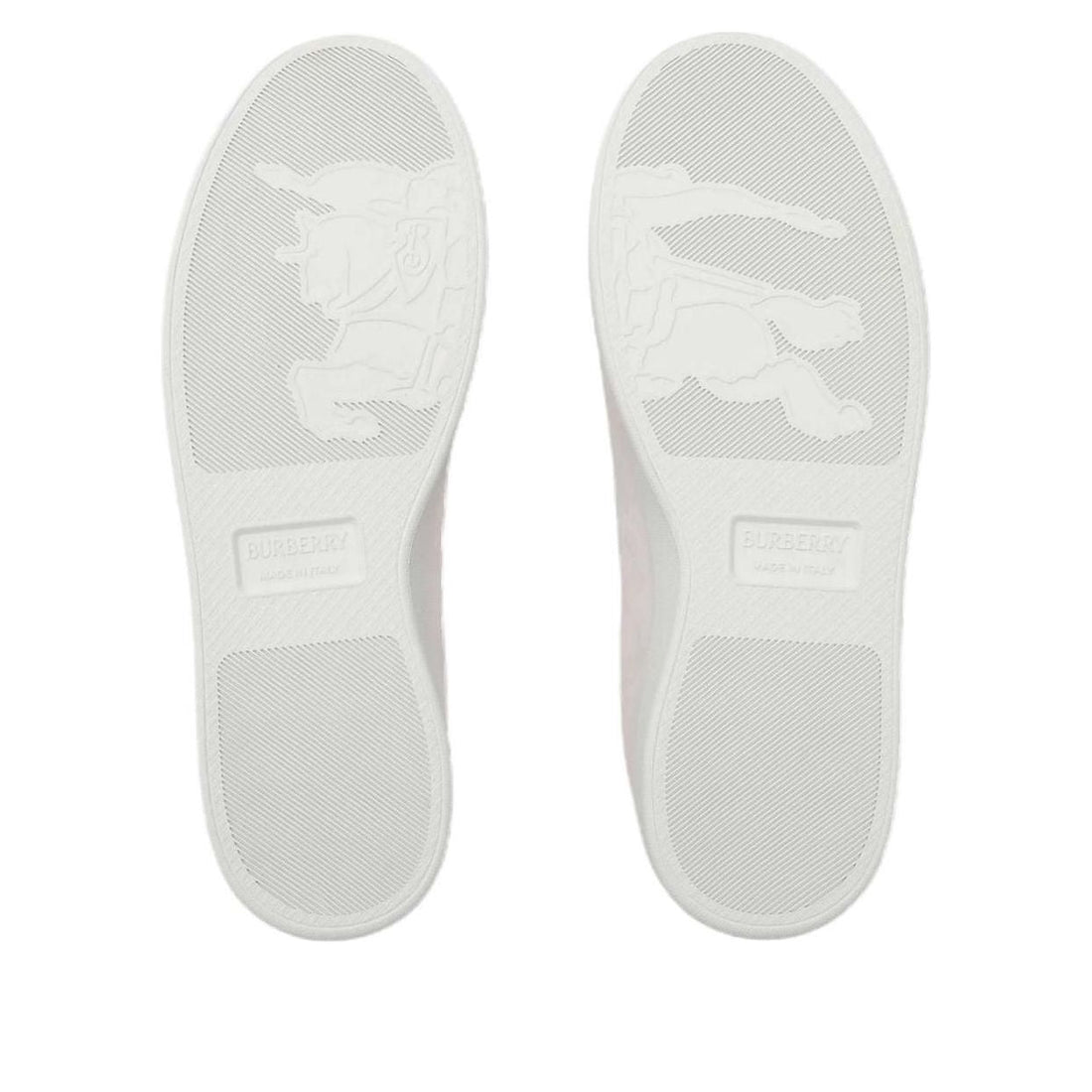 Burberry 26 Embossed Check Leather Set Sneakers 'Porcelain White' 81193131
