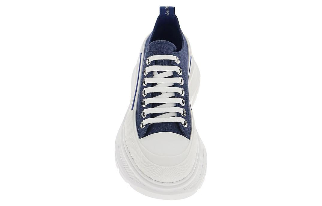(WMNS) Alexander McQueen Tread Slick Lace Up Sneakers 'Blue Denim' 611705W4PD14177