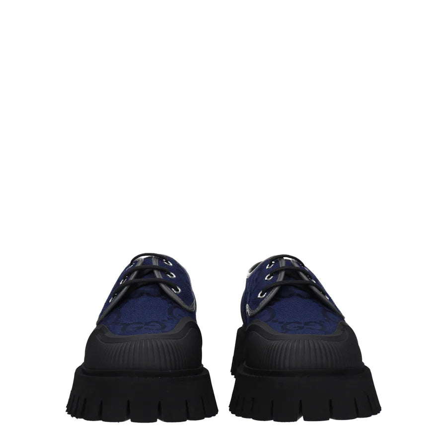 (WMNS) Gucci GG Lace Up Shoes 'Navy' 699552-UKOF0-4549