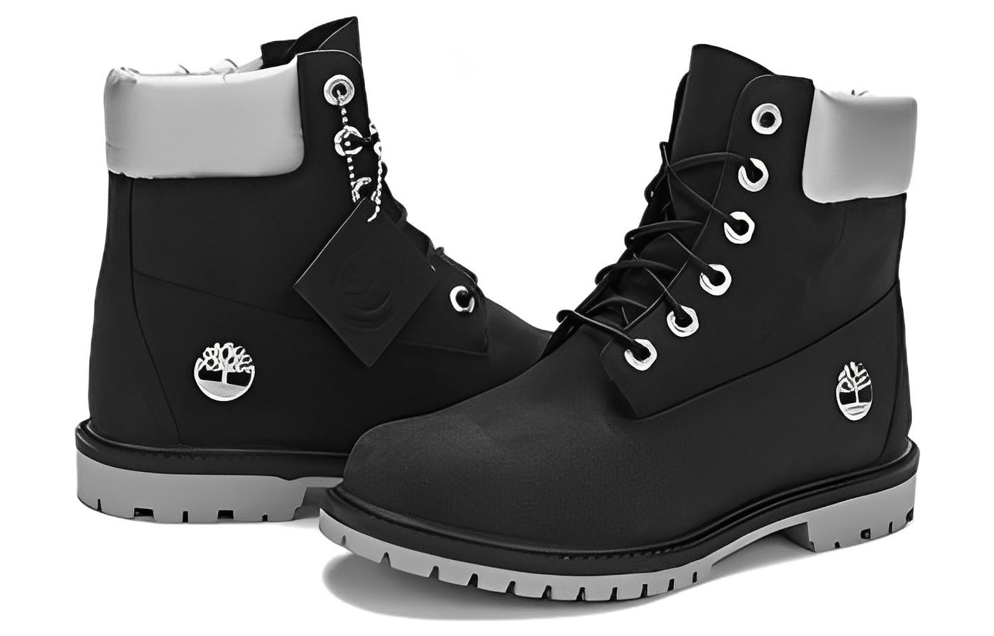 (WMNS) Timberland 6 Inch Heritage Cupsole Waterproof Boots 'Black Nubuck with Silver Collar' A5MAVW