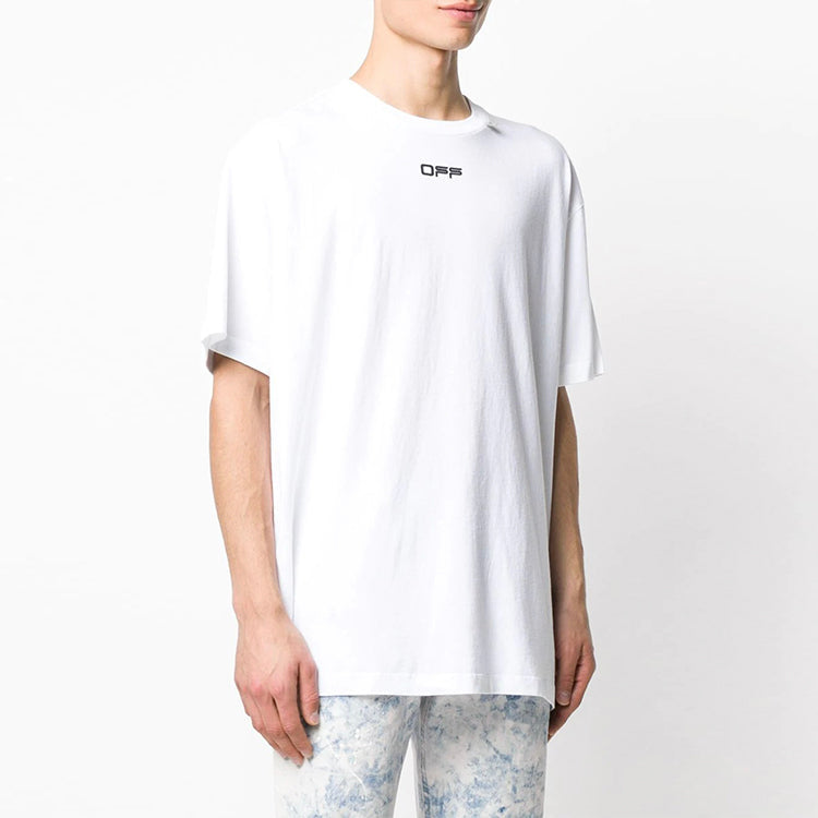 Off-White SS20 Wavy Line White Short Sleeve Oversize OMAA038R201850040110