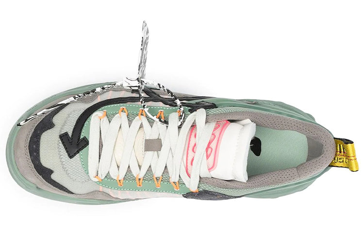 Off-White Odsy-1000 Wear-Resistant Running Shoes Black/Green OMIA139R21FAB0015110