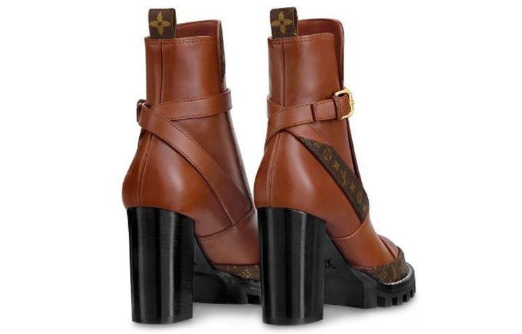 (WMNS) LOUIS VUITTON LV Star Trail Ankle Boots 'Brown' 1A5BHK
