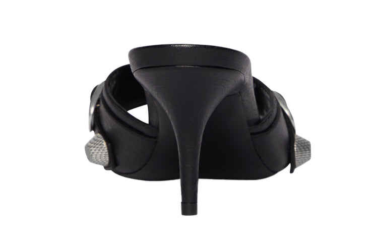 (WMNS) Balenciaga Cagole Sandals 'Leather Black' 694347WAD4E1081