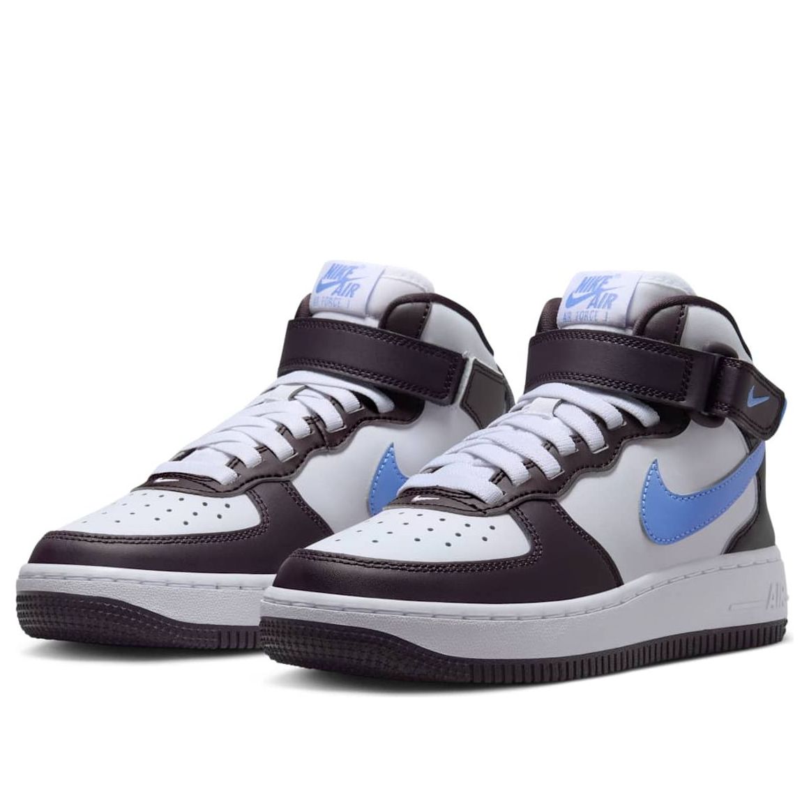 (GS) Nike Air Force 1 Mid EasyOn 'Burgundy Ash White Royal' FN1193-600