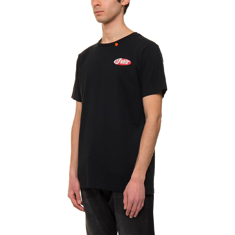 Off-White Back Arrow Printing Short Sleeve Black OMAA027S191850061020