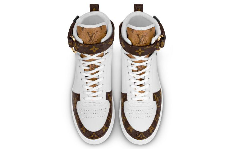(WMNS) LOUIS VUITTON LV Boombox High-Top Sneakers White 1A87Q2