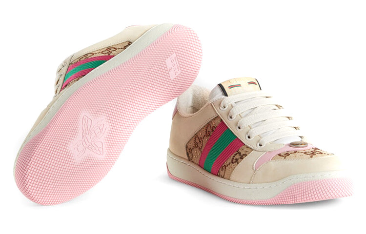 (WMNS) Gucci Screener GG Low-Top Sneakers 'GG Canvas - Beige Pink' 677423-9SFR0-2587