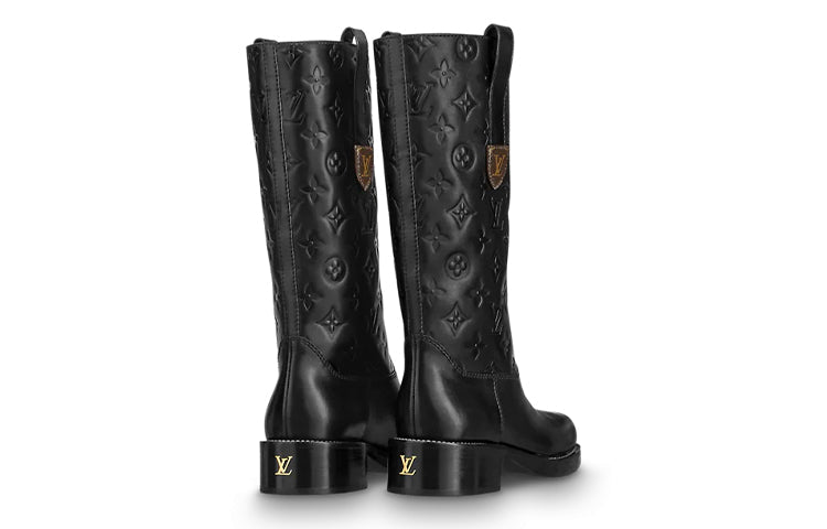 (WMNS) LOUIS VUITTON DOWNTOWN Boots 'Black Monogram' 1A95GS