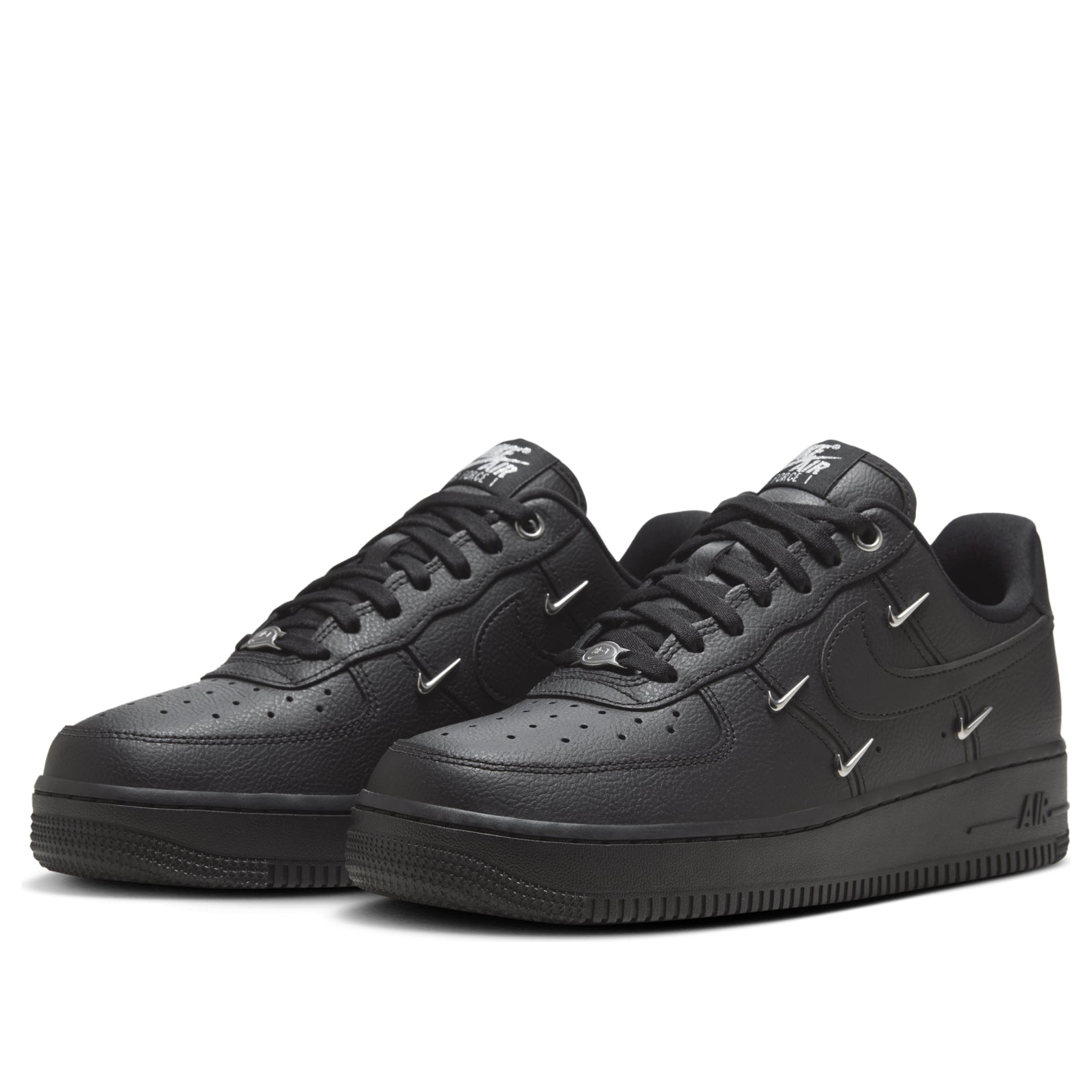 (WMNS) Nike Air Force 1 Low 'Black Silver Mini Swoosh' HQ1180-001