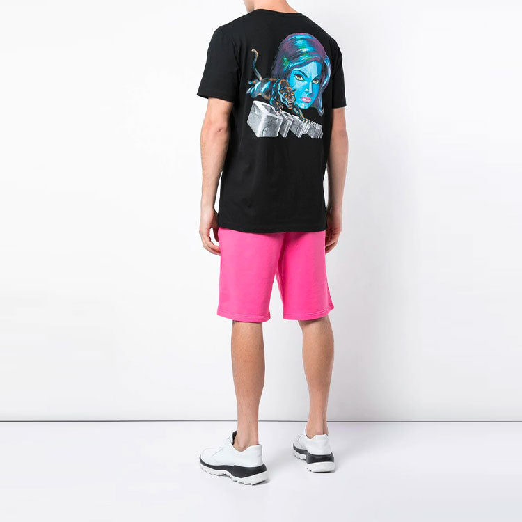 Off-White 3D Printing Cotton Short Sleeve Black OMAA027R191850041088