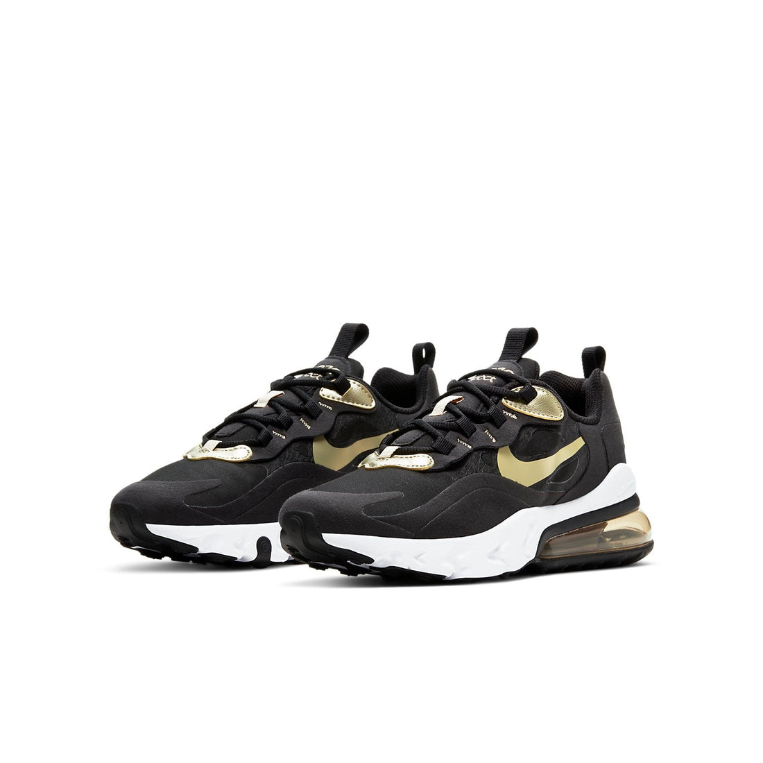 (GS) Nike Air Max 270 React 'Black Metallic Gold Star' BQ0103-018