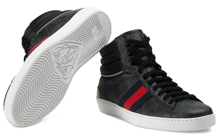 Gucci Ace GG High Top 'Black' 555197-92T20-1140