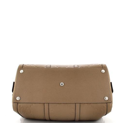 Gucci Duffle Bag Jumbo GG Embossed Leather Small