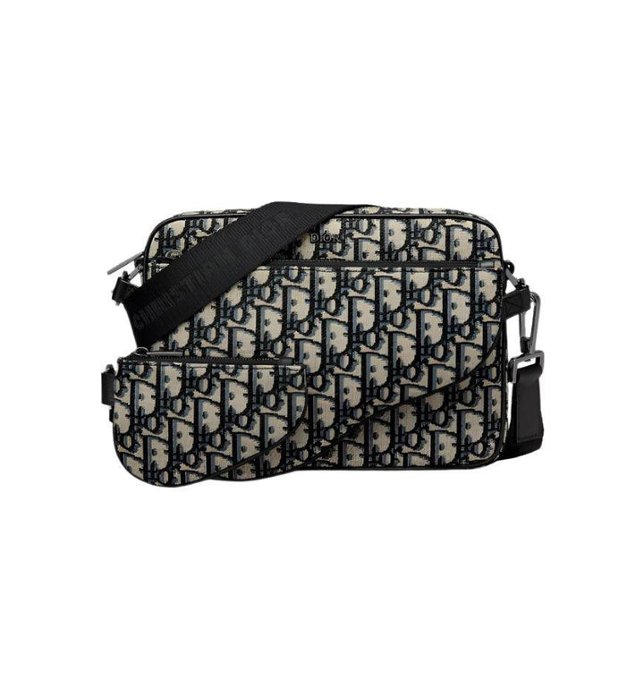 Dior Saddle Triple Pouch Black Dior Oblique Jacquard