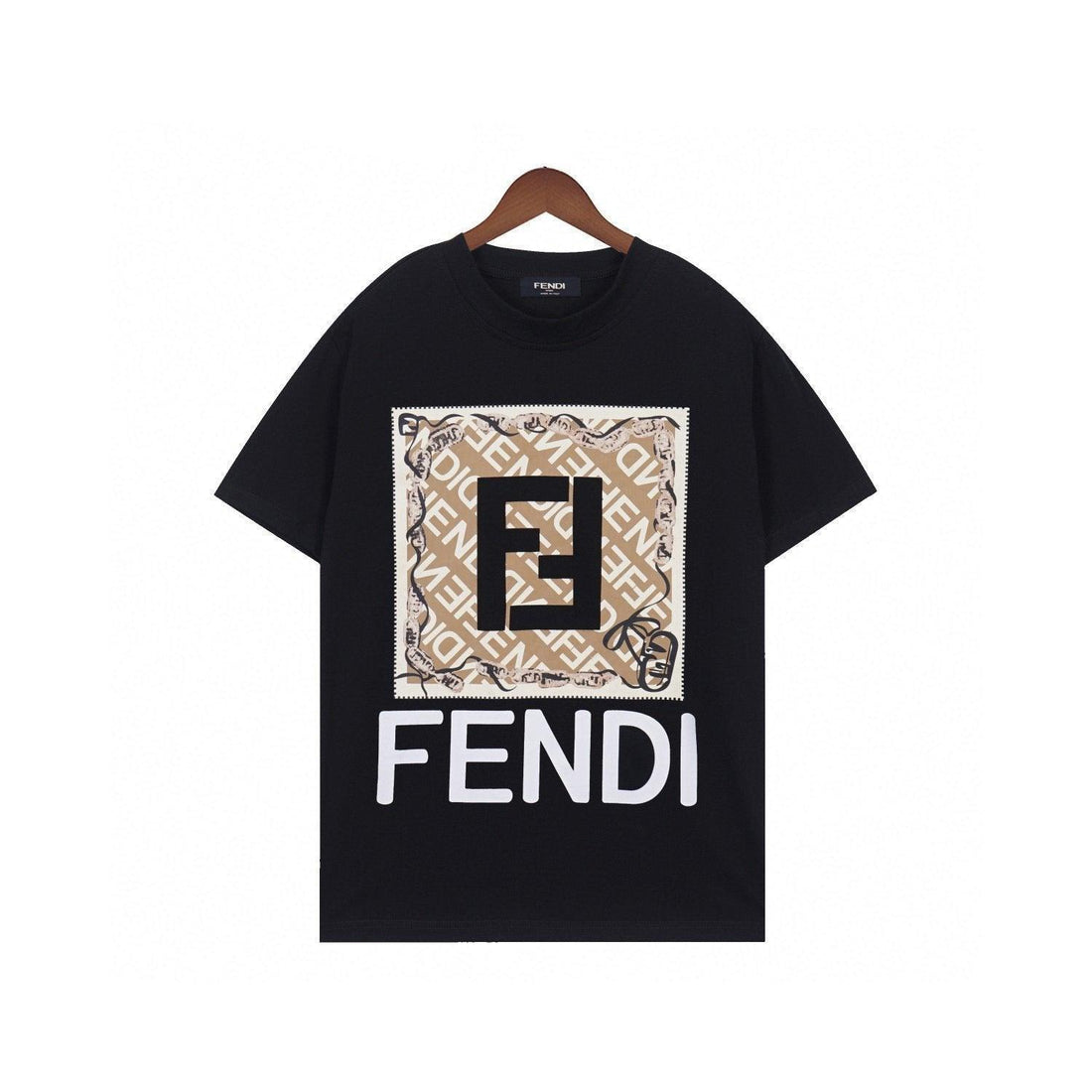 Fendi T-Shirt without Collar 'Black'