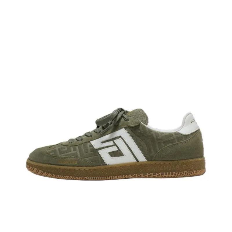 BALMAIN Swan Low-Top Skateboard Shoes 'Green'