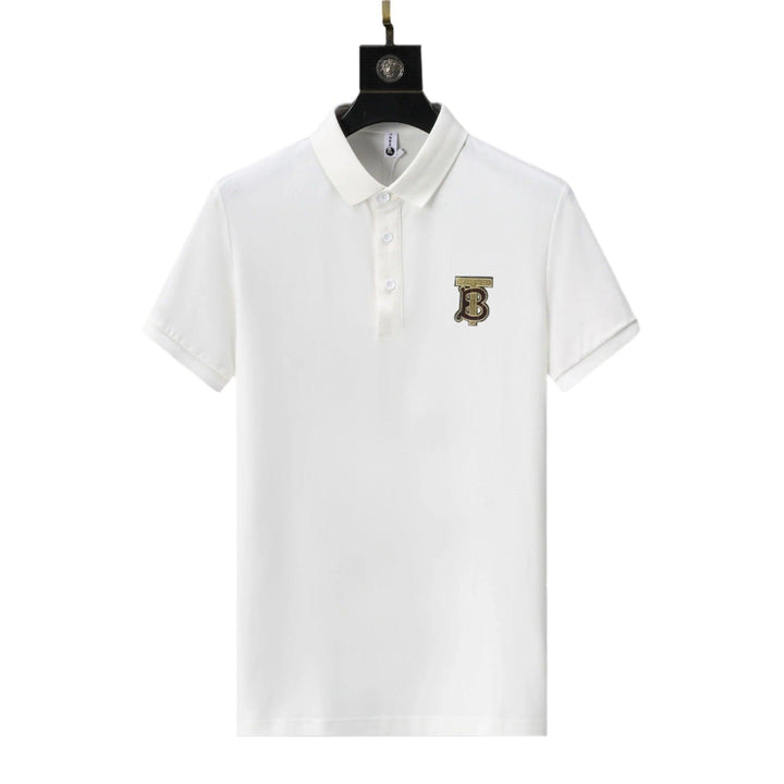 Burberry White T-Shirt With Collar