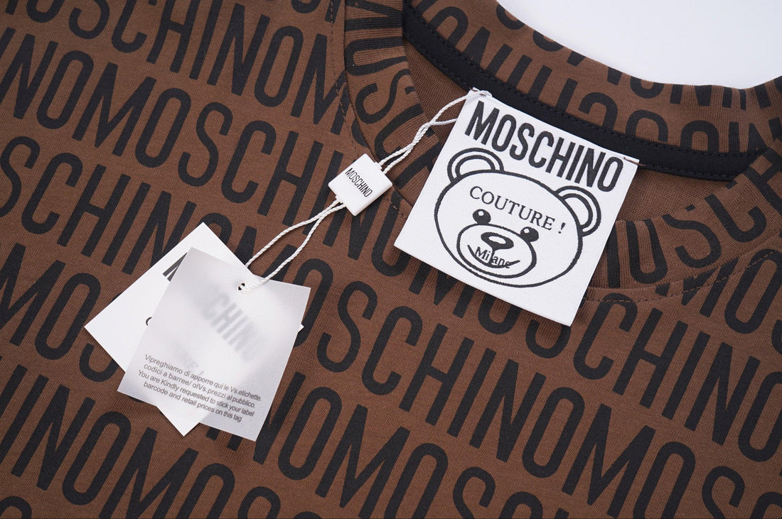 Moschino T-Shirt Without Collar 'Brown-Black'