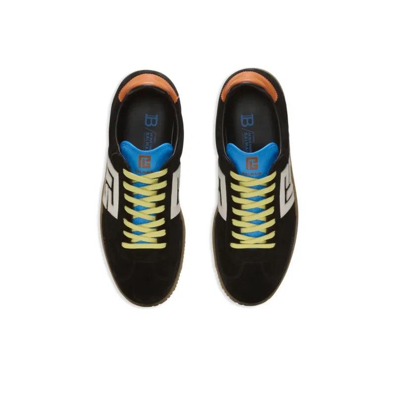 BALMAIN Logo patch Leather Sneakers
