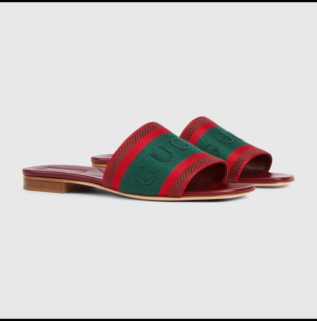 Gucci Web Logo Slide Sandals