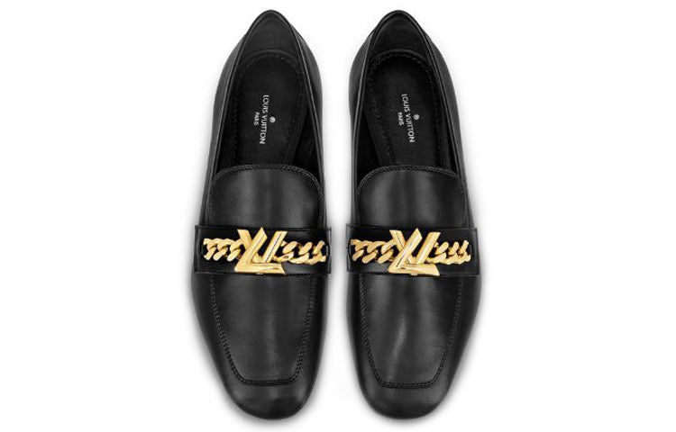 (WMNS) LOUIS VUITTON Upper Case Loafers 'Black' 1A4XDY