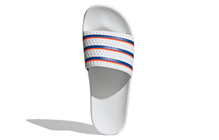 adidas Adilette Slides 'White Blue Solar Red' FU9888