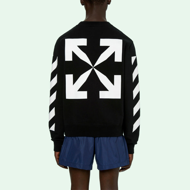 Off-White SS21 Printing Pattern Round Neck Black OMBA025R21FLE0031001
