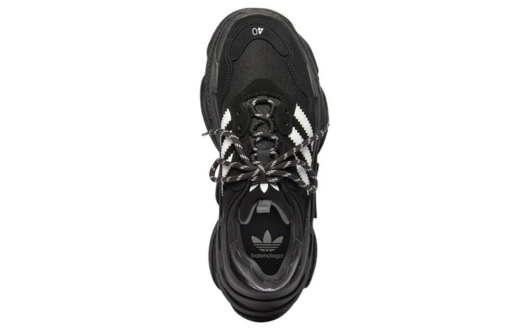 Adidas x Balenciaga Triple S Sneaker 'Black White' 712821W2ZB21090 #