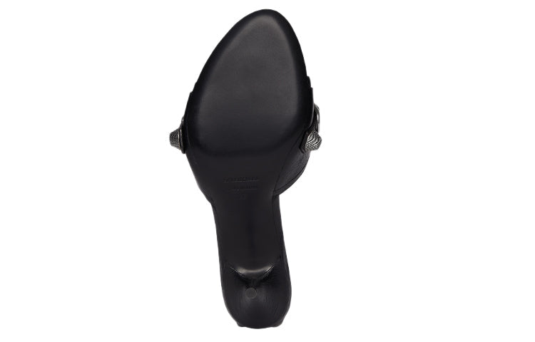 (WMNS) Balenciaga Cagole Sandals 'Leather Black' 694347WAD4E1081