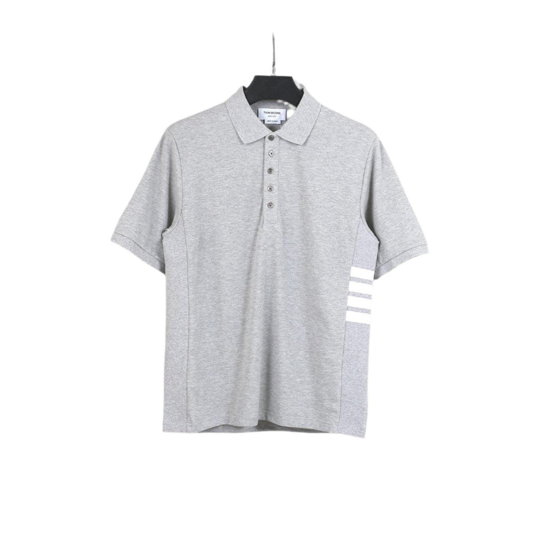 Thom Browne Grey T-Shirt with Collar
