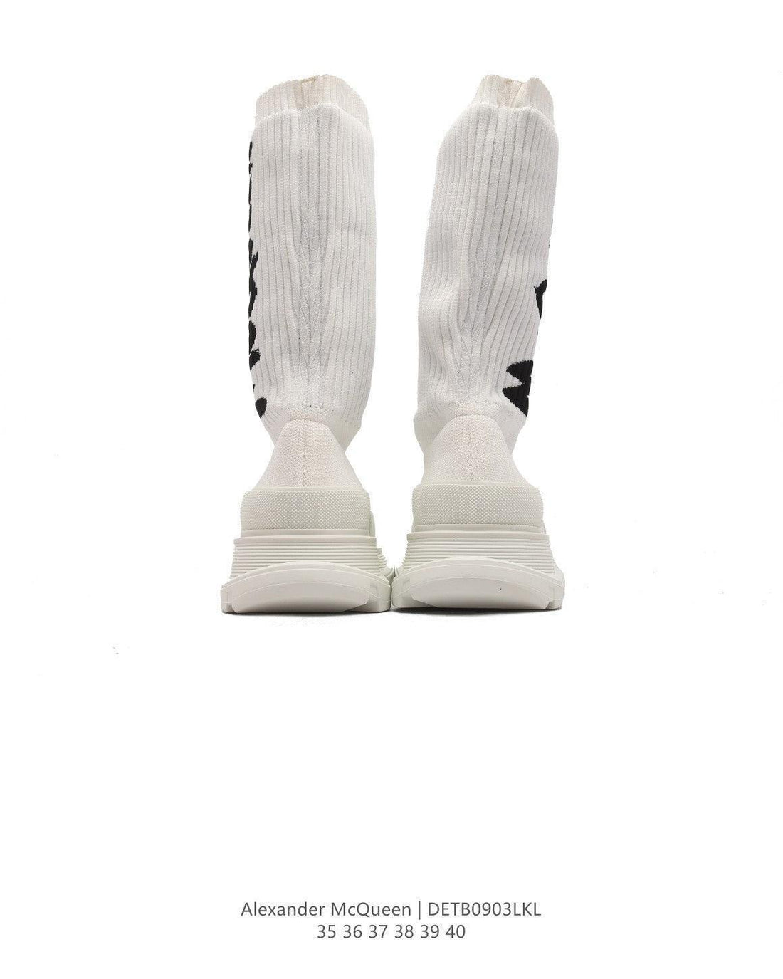 Alexander McQueen Graffiti Knit Tread Slick Boot