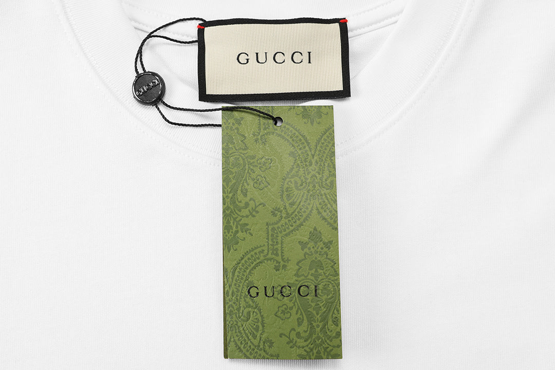 Gucci T-Shirt White Crew Neck Logo Tee – Luxury Cotton Comfort
