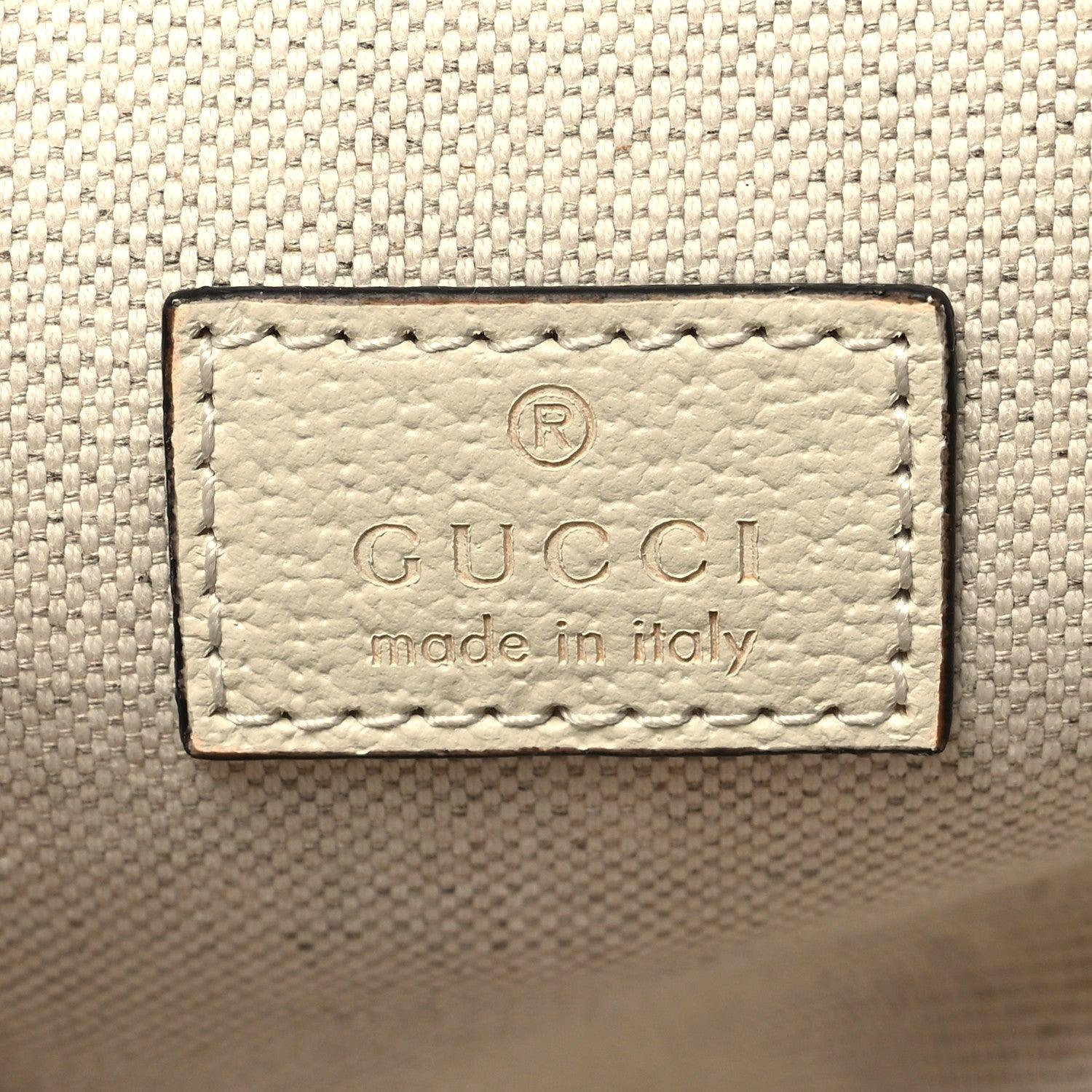Gucci X PIKARAR GG Supreme Monogram Textured Dollar Calfskin Animal Print Retro Interlocking G Multi-Function Bag Beige Ebony Multicolor Mystic White