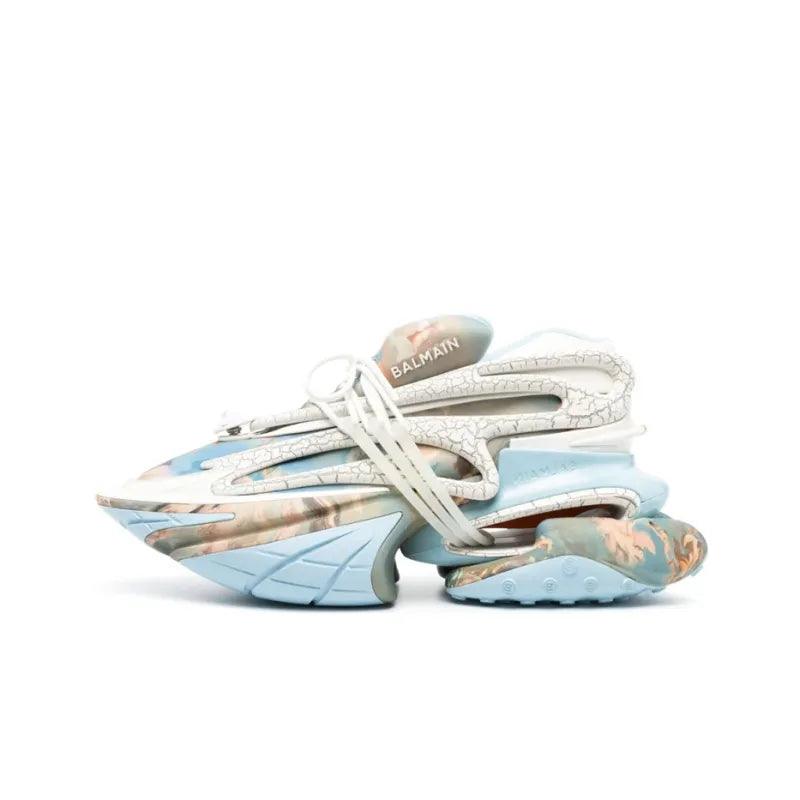 BALMAIN Unicorn Low 'Blue Sky Print'