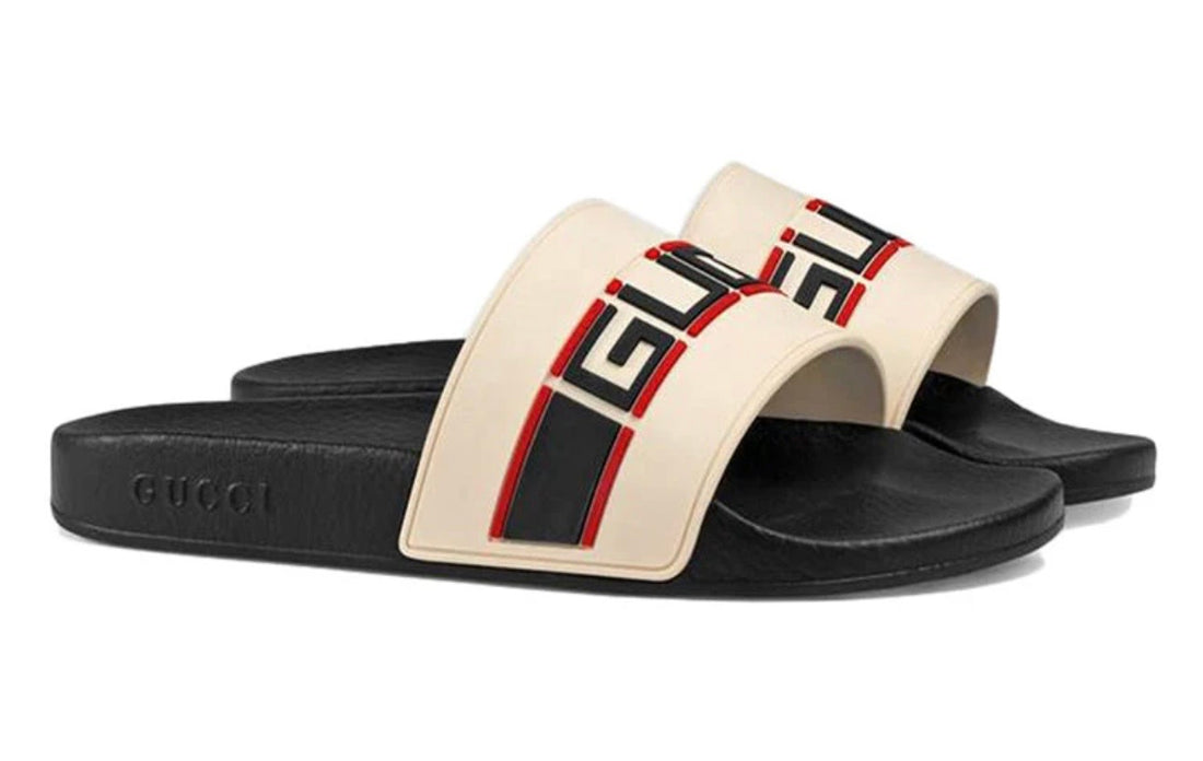 Gucci Stripe Rubber Slide 'Ecru' 522884